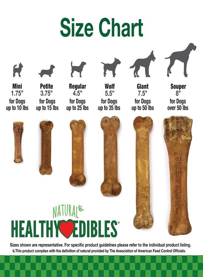 Nylabone Healthy Edibles Natural Dog Chews, Long Lasting Bones for Dogs, Roast Beef Flavor Dog Treats, X-Small (2 Count) - Image 4